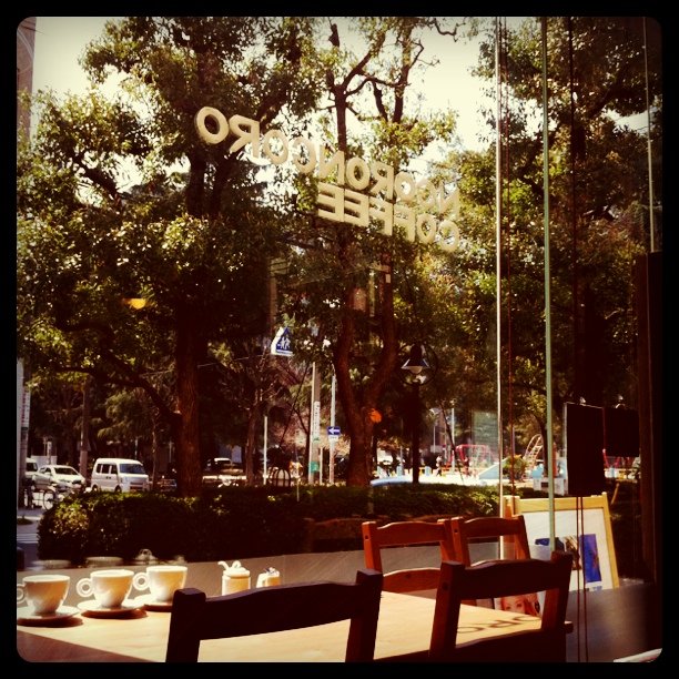 南大江公園そばのコーヒーショップからの眺め