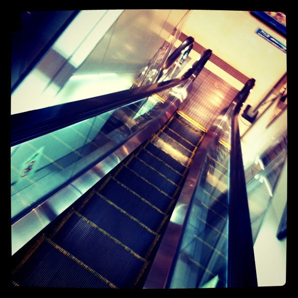 TSUTAYA戎橋店のエスカレーター